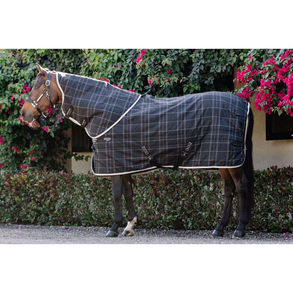 Rhino Couvre-Cou Stable 100g Black/Grey/White Check/Gray