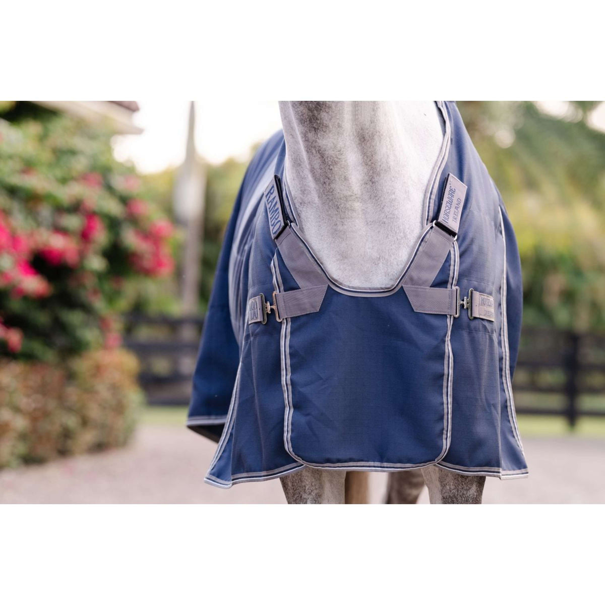 Rambo Optimo Couverture d'Écurie New Navy/Thunderstorm Grey/Silver