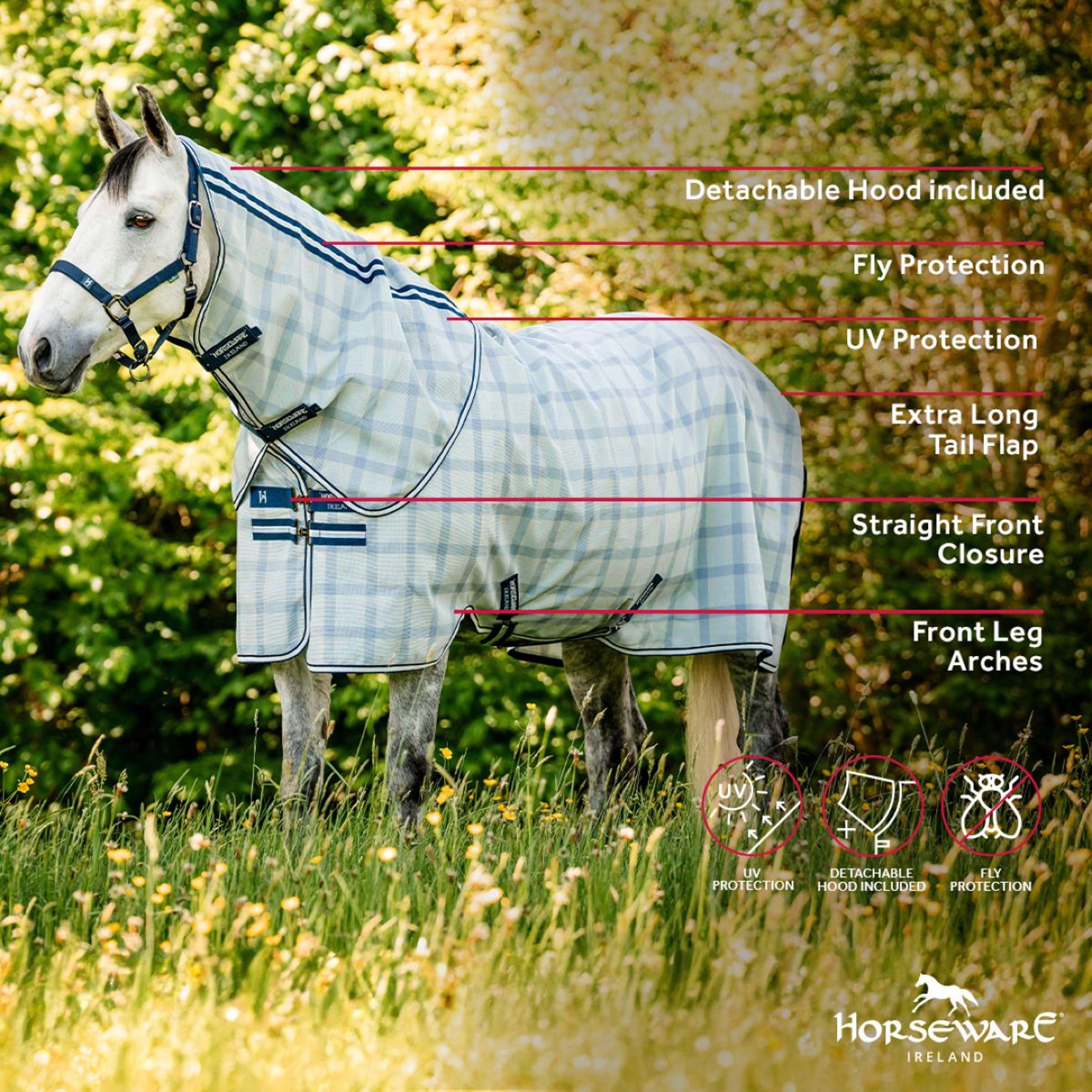 Horseware Couverture Anti-Mouches Newmarket Pony Plus Witney Navy