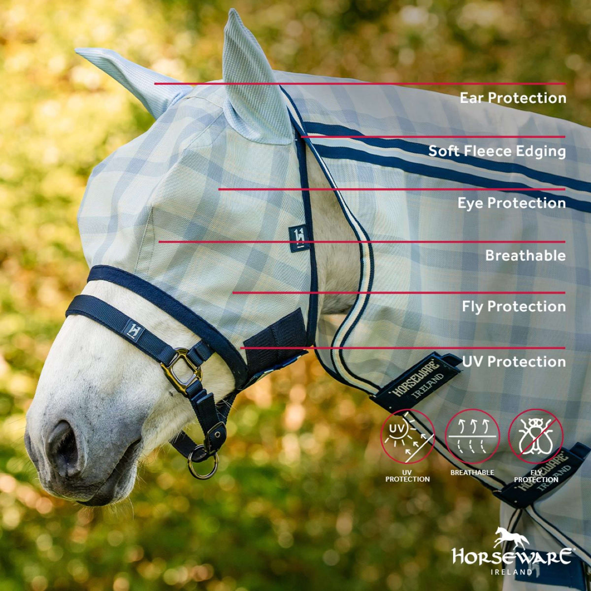 Horseware Masque Anti-Mouches Newmarket Witney Navy