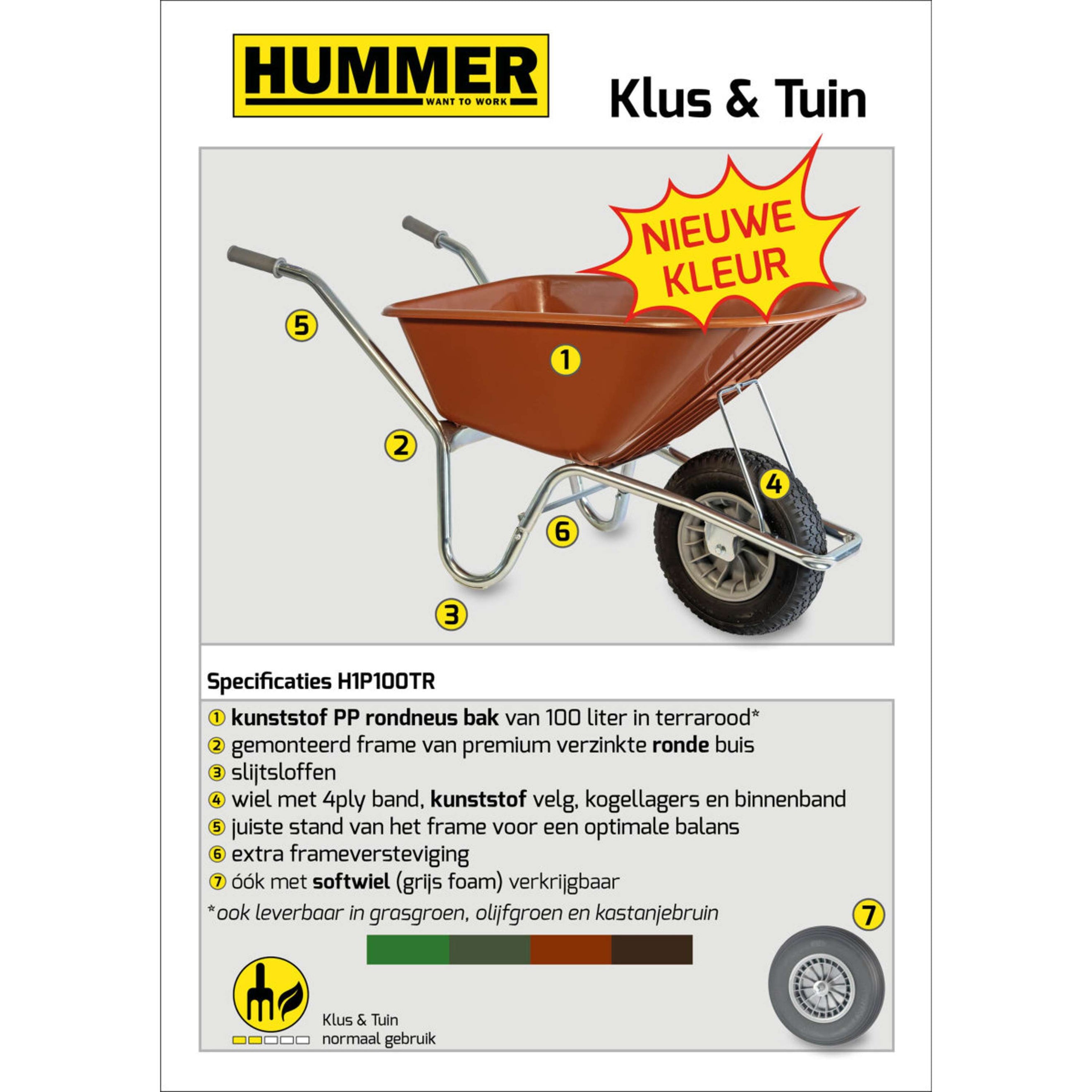 Hummer Brouette Roue Souple Terra Rounge Hummer Brouette Roue Souple Terra Rounge