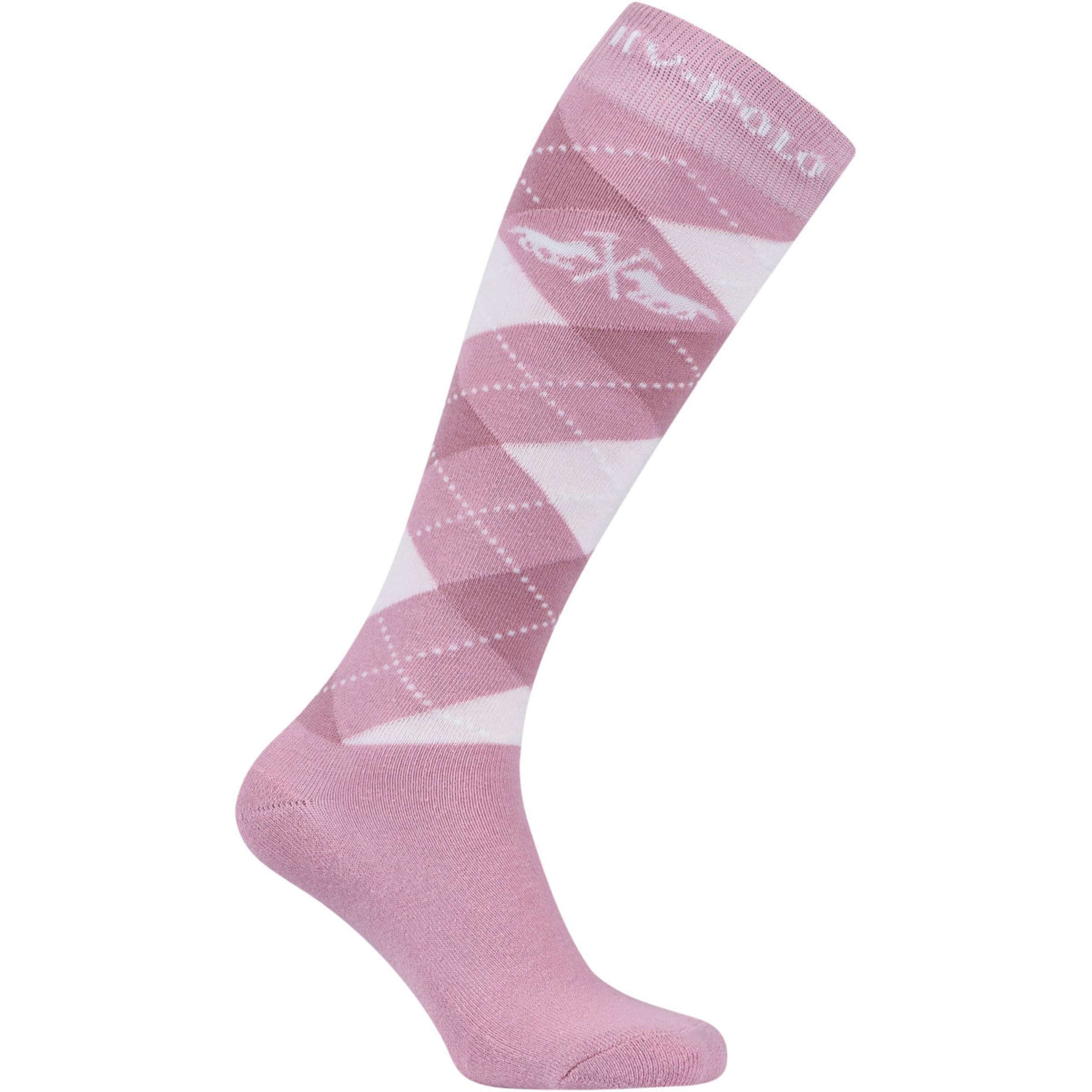 HV Polo Chaussettes d'Équitation HVPArgyle Pretty Pink HV Polo Chaussettes d'Équitation HVPArgyle Pretty Pink