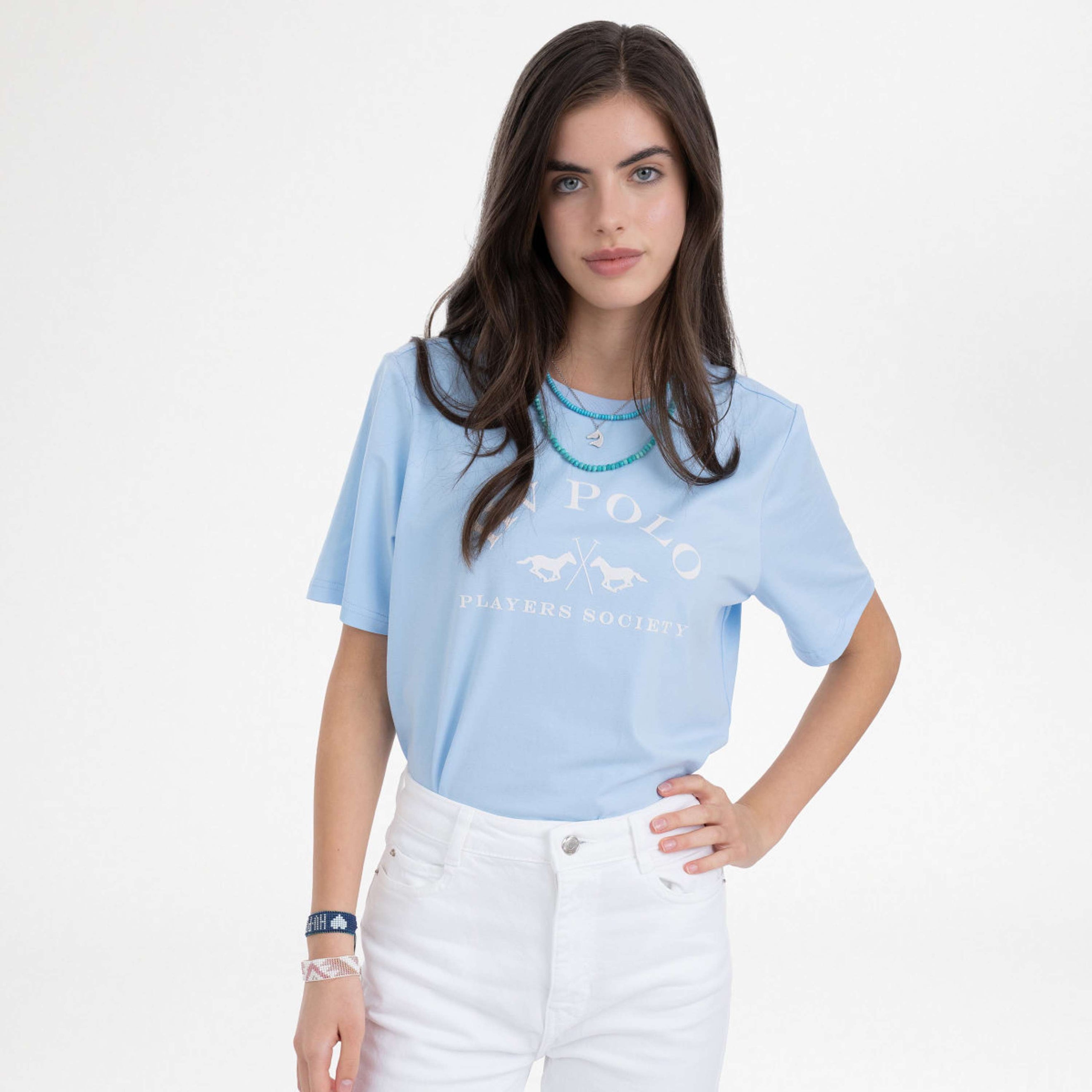 HV Polo T-Shirt HVPNatalie Powder Blue HV Polo T-Shirt HVPNatalie Powder Blue
