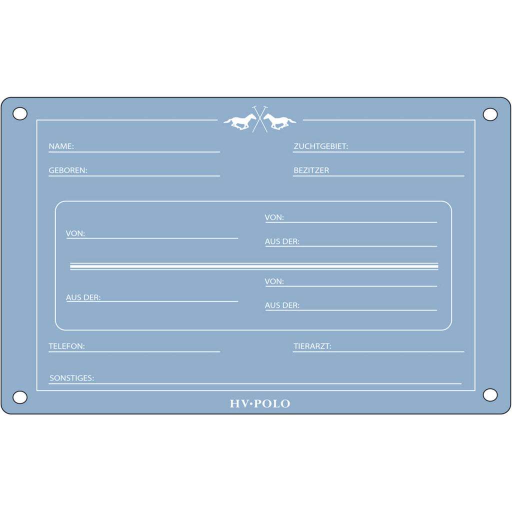 HV Polo Plaque de Box HVPPolo Allemand Powder Blue