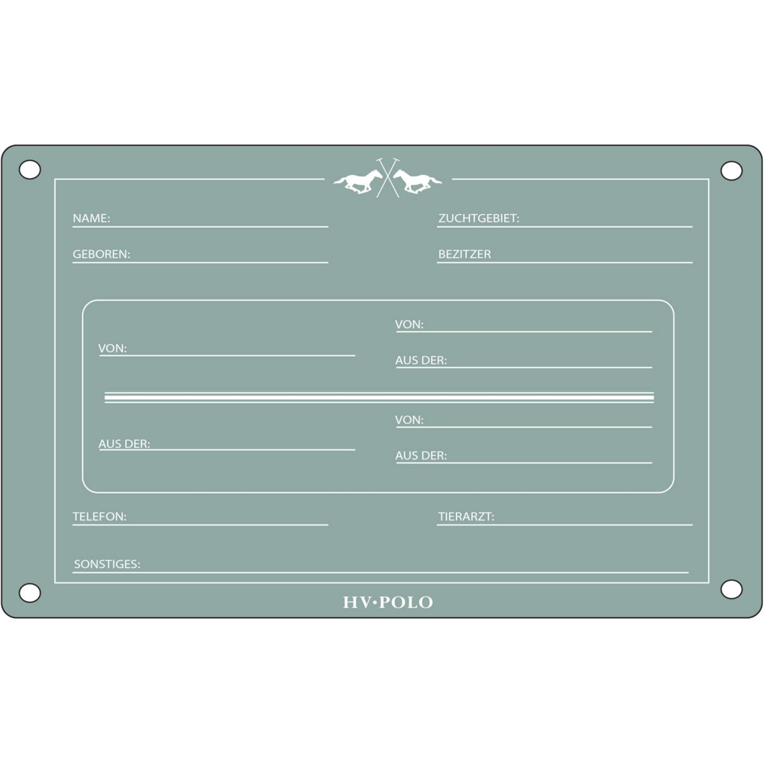 HV Polo Plaque de Box HVPPolo Allemand Aqua Sky