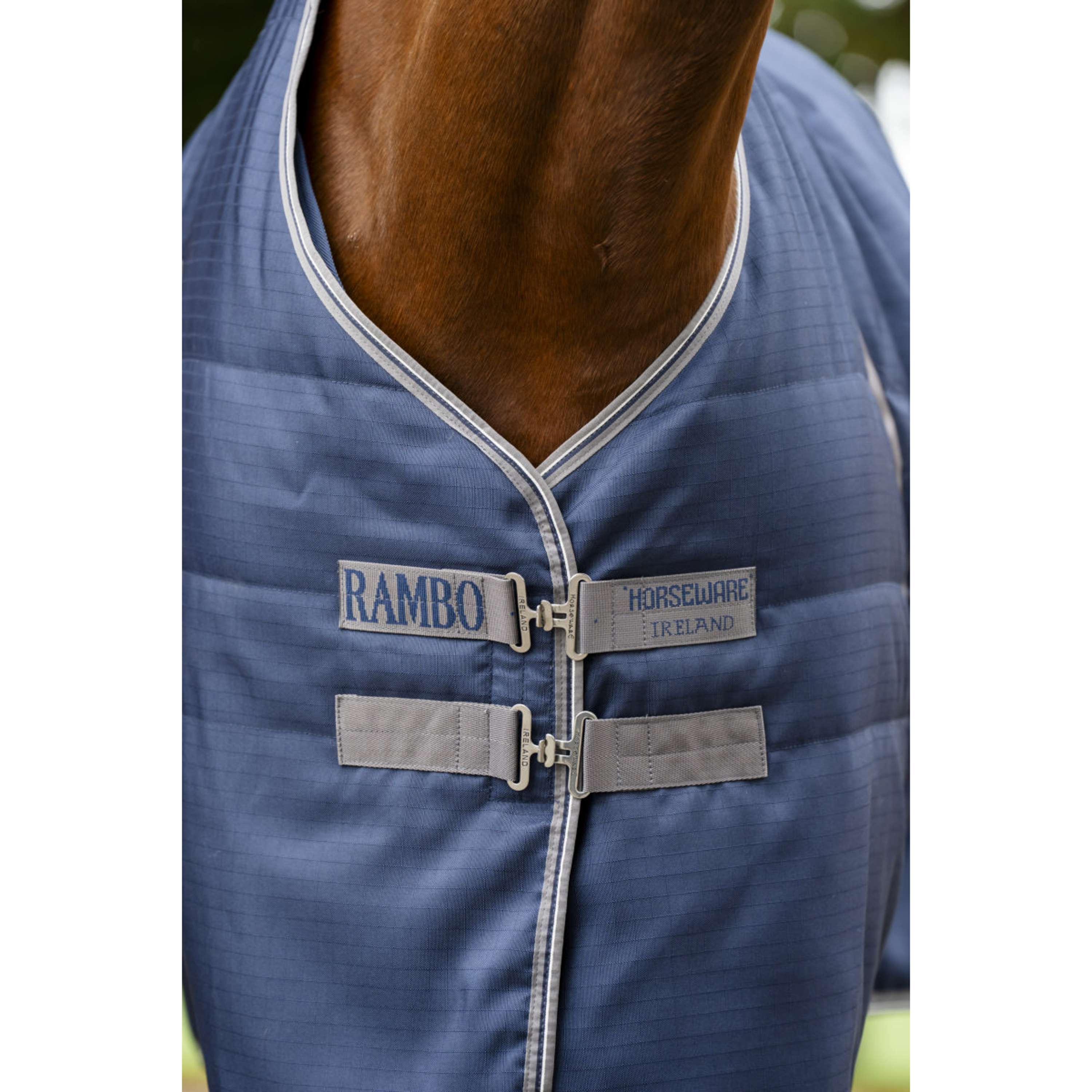 Rambo Couverture d'Écurie 100g Navy/Thunderstorm Grey/Silver