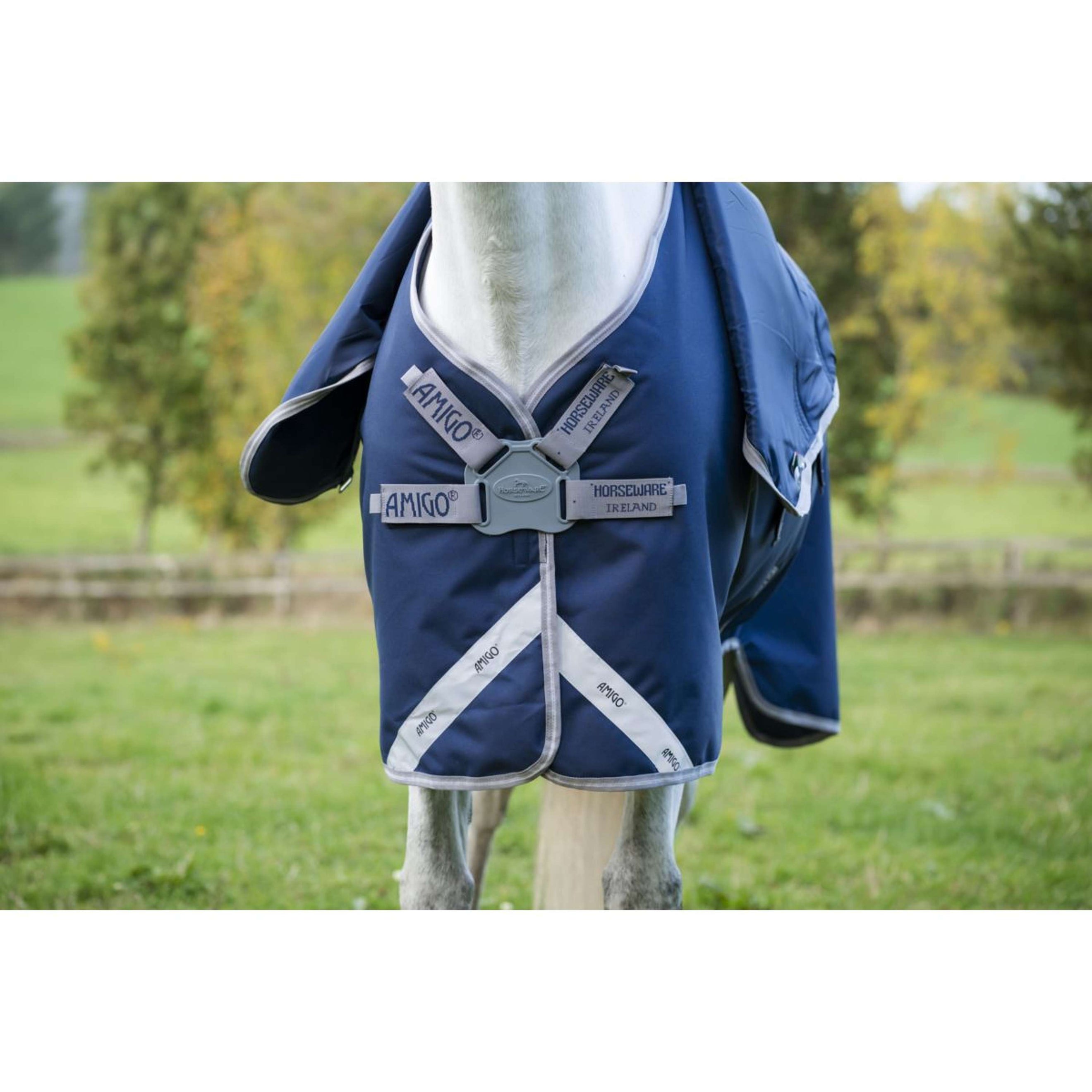 Amigo Turnout Rug FieldSafe Plus 1200D 100g Navy/Titanium Grey/Silver Amigo Turnout Rug FieldSafe Plus 1200D 100g Navy/Titanium Grey/Silver
