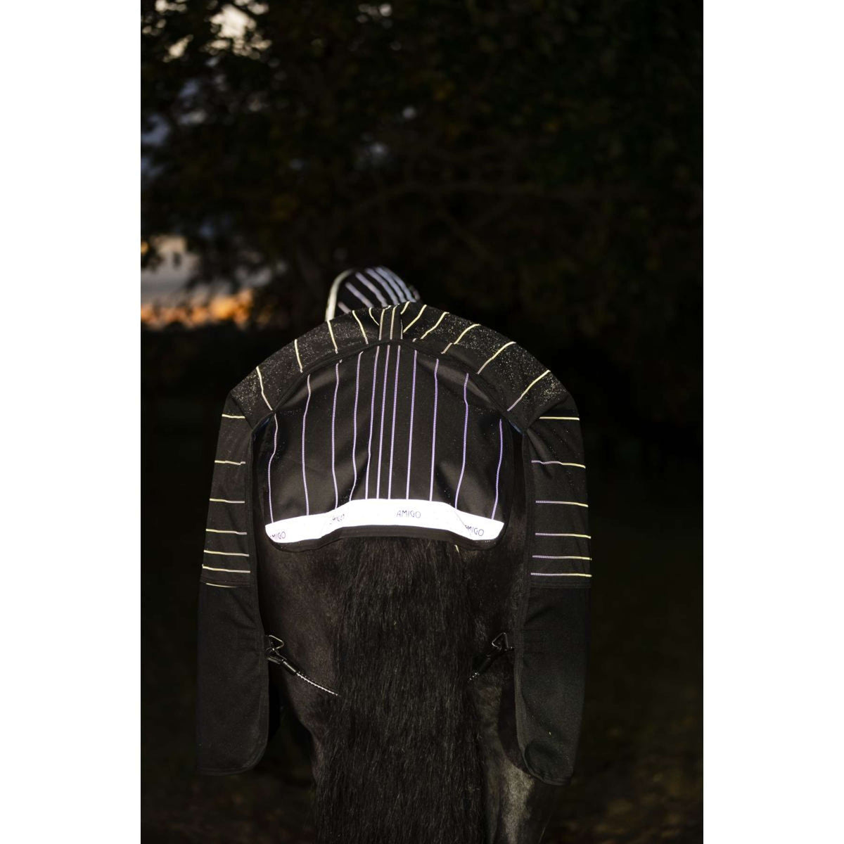 Amigo Turnout Rug FieldSafe Reflectech Plus 1200D 0g Black/Reflective/Black