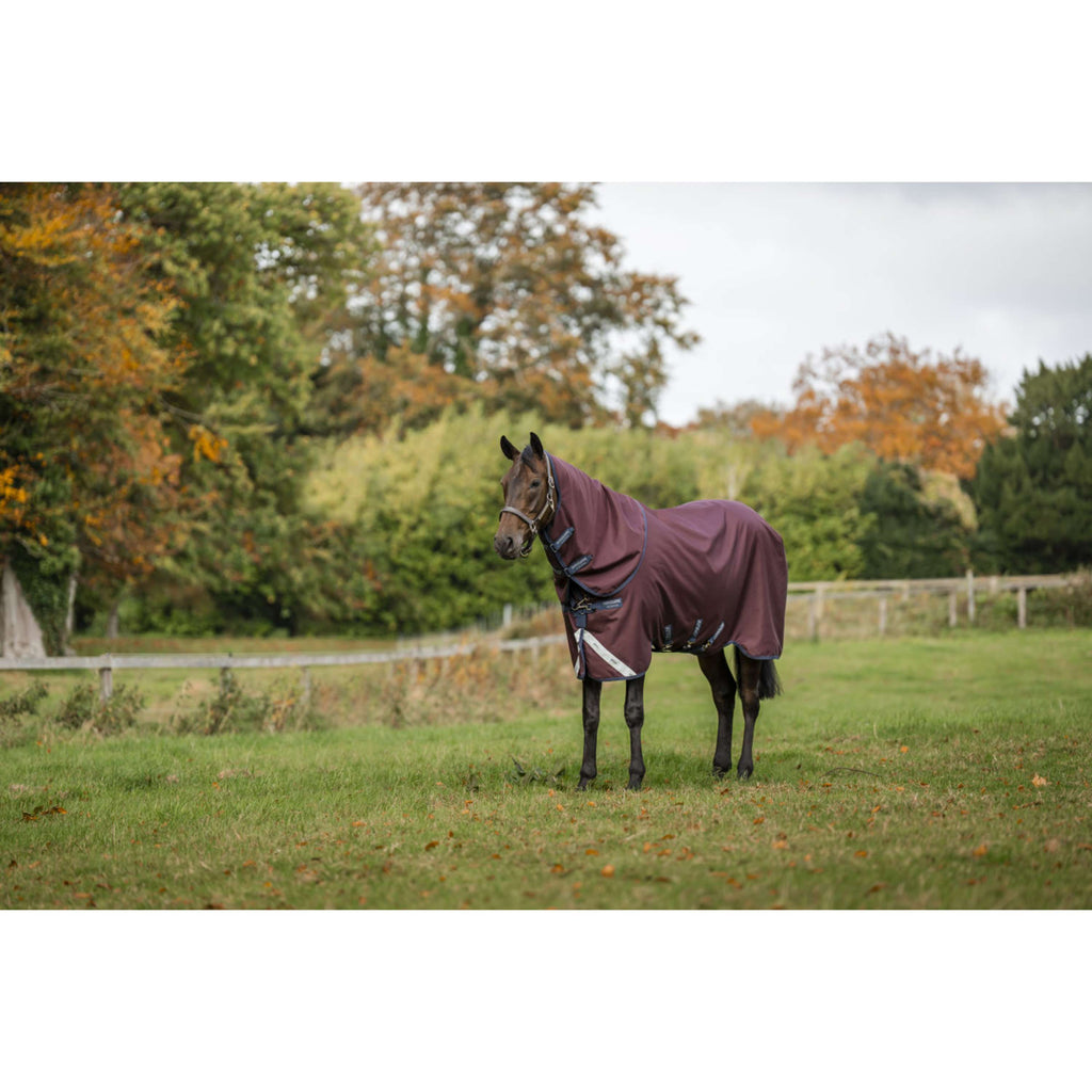Amigo Turnout Plus 1200D 0g Burgundy/Navy/Titanium Grey