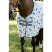 Amigo Couverture Anti-Mouches XL Plus Dragonfly Print/Silver/Blue/Sage