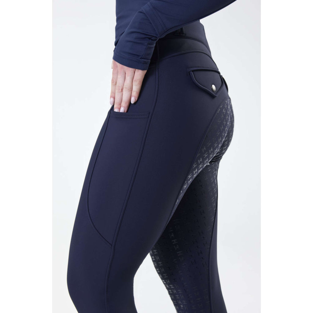 Horseware Pantalon d'équitation d'hiver FlexFit Full Seat Core Navy