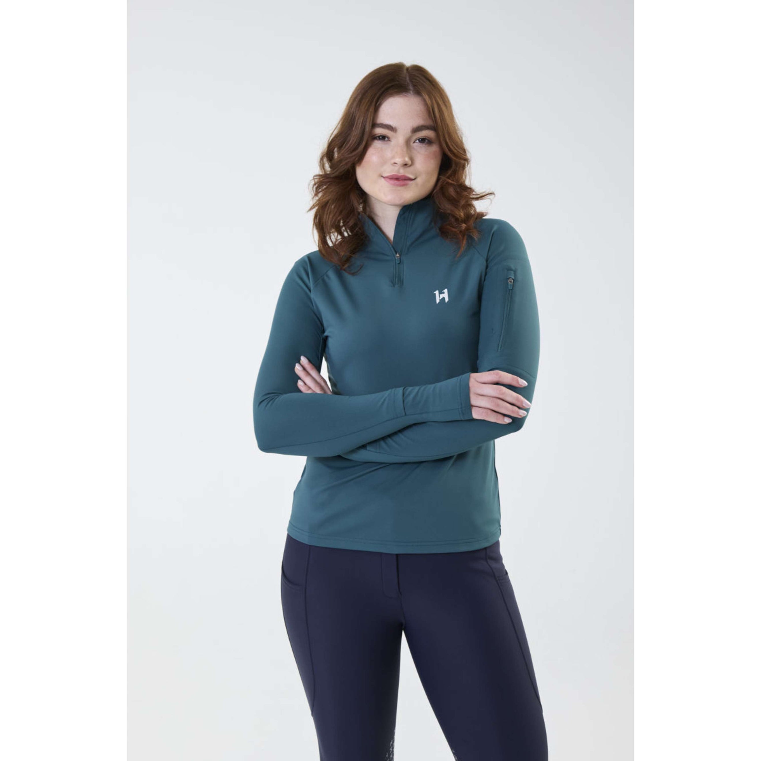 Horseware Shirt Strive Winter Zip Dynasty Green