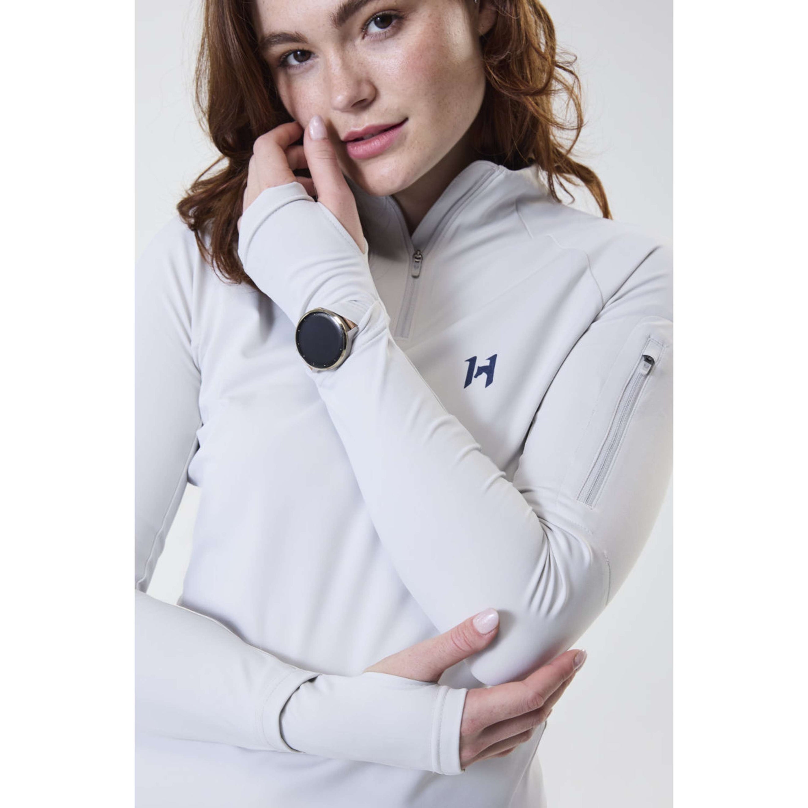 Horseware Shirt Strive Winter Zip Gris