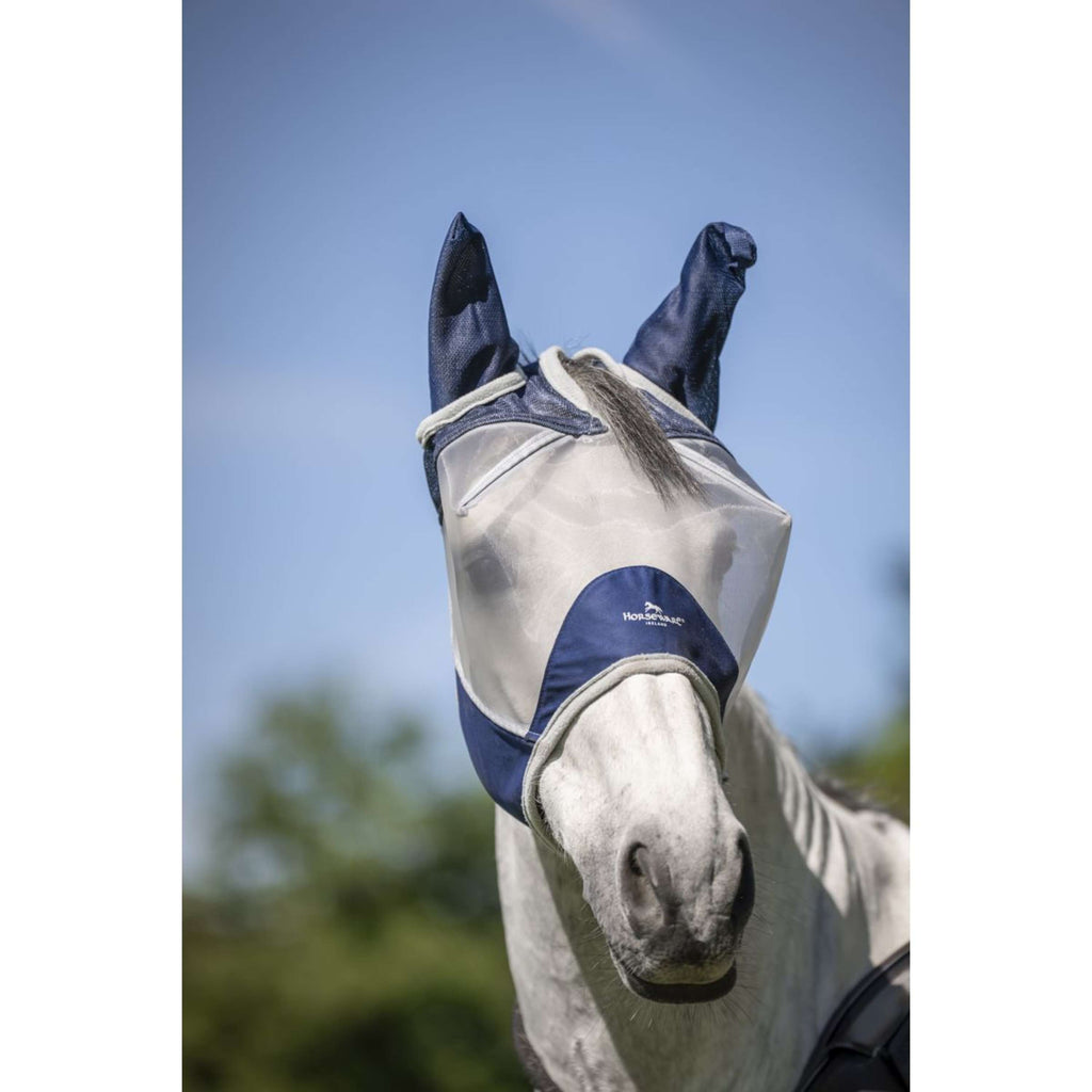 Horseware Masque Anti-Mouches Shield Marin/Argente
