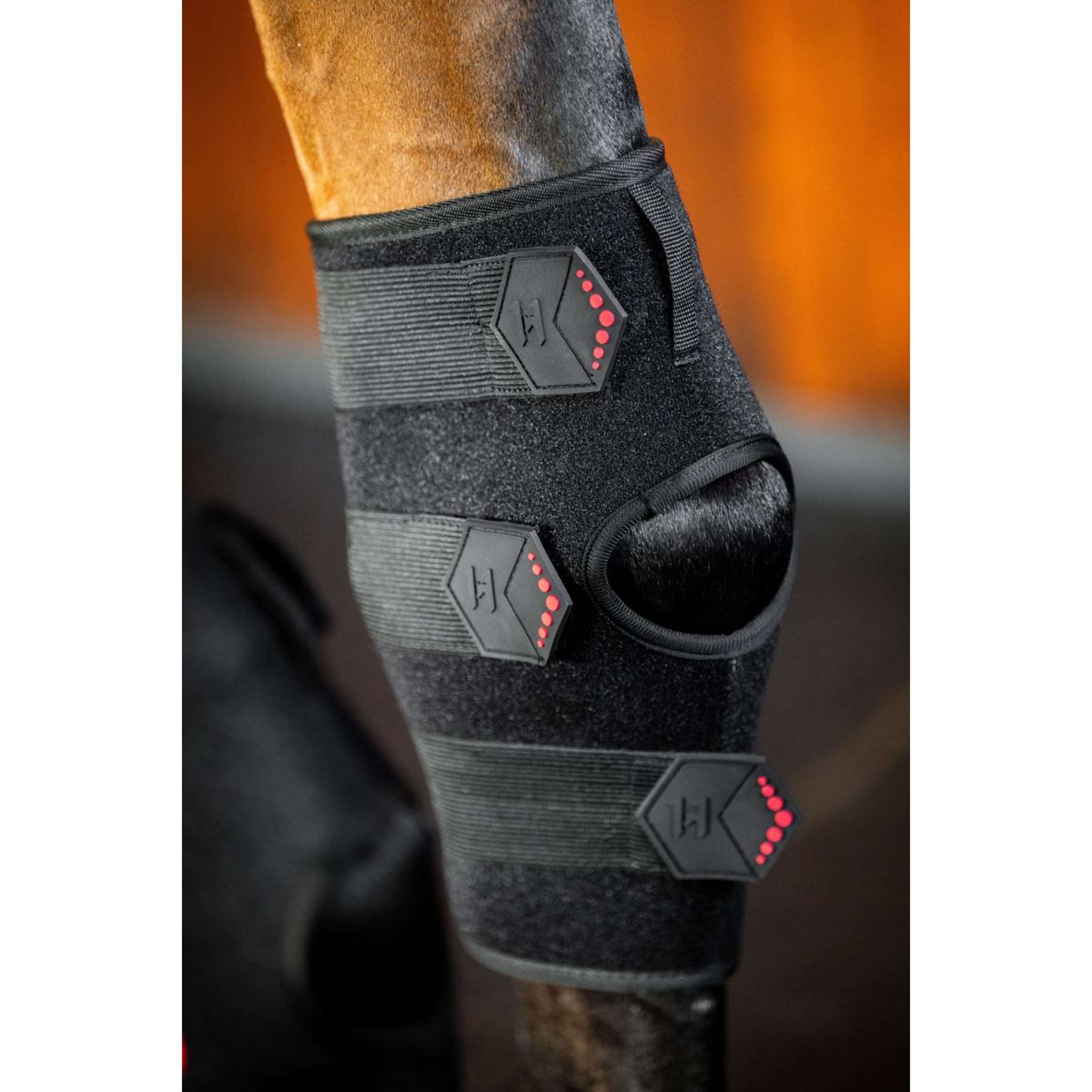 Horseware Hock Boots LED Red Light Therapy Pair Noir/Noir