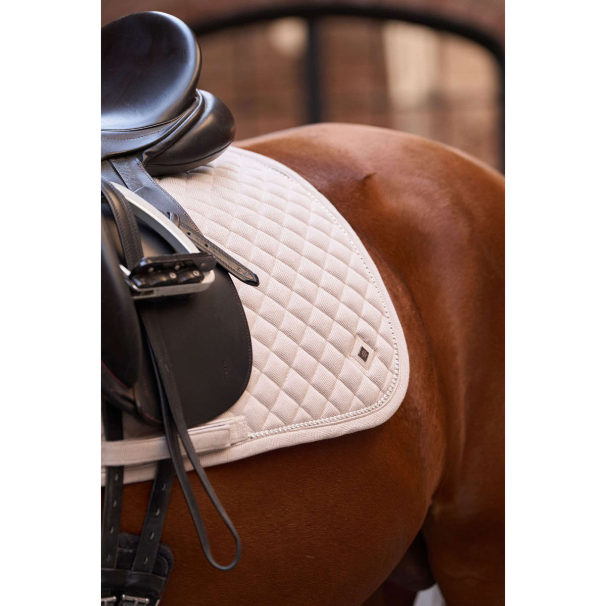 Imperial Riding Tapis de Selle IRHPenny herringbone Dressage Taupe