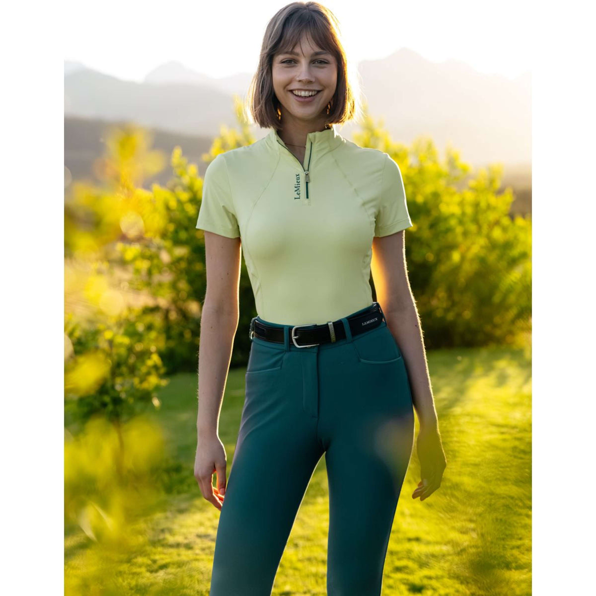 LeMieux Base Layer Classique Manches Courtes Macaron