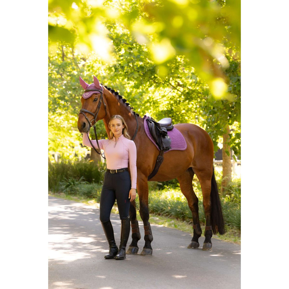 LeMieux Tapis de Selle Suede Close Contact Square de Saut Mallow