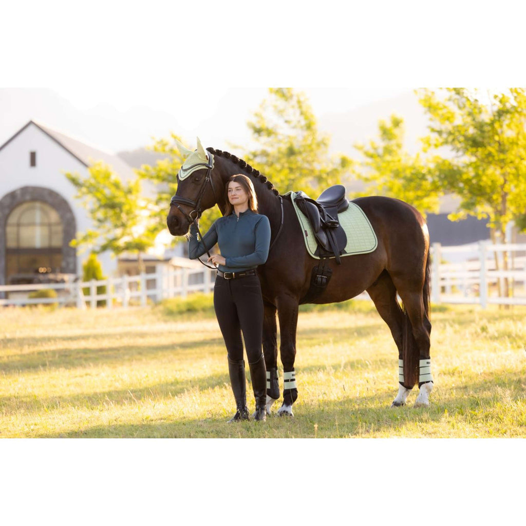 LeMieux Tapis de Selle Suede Square Dressage Macaron