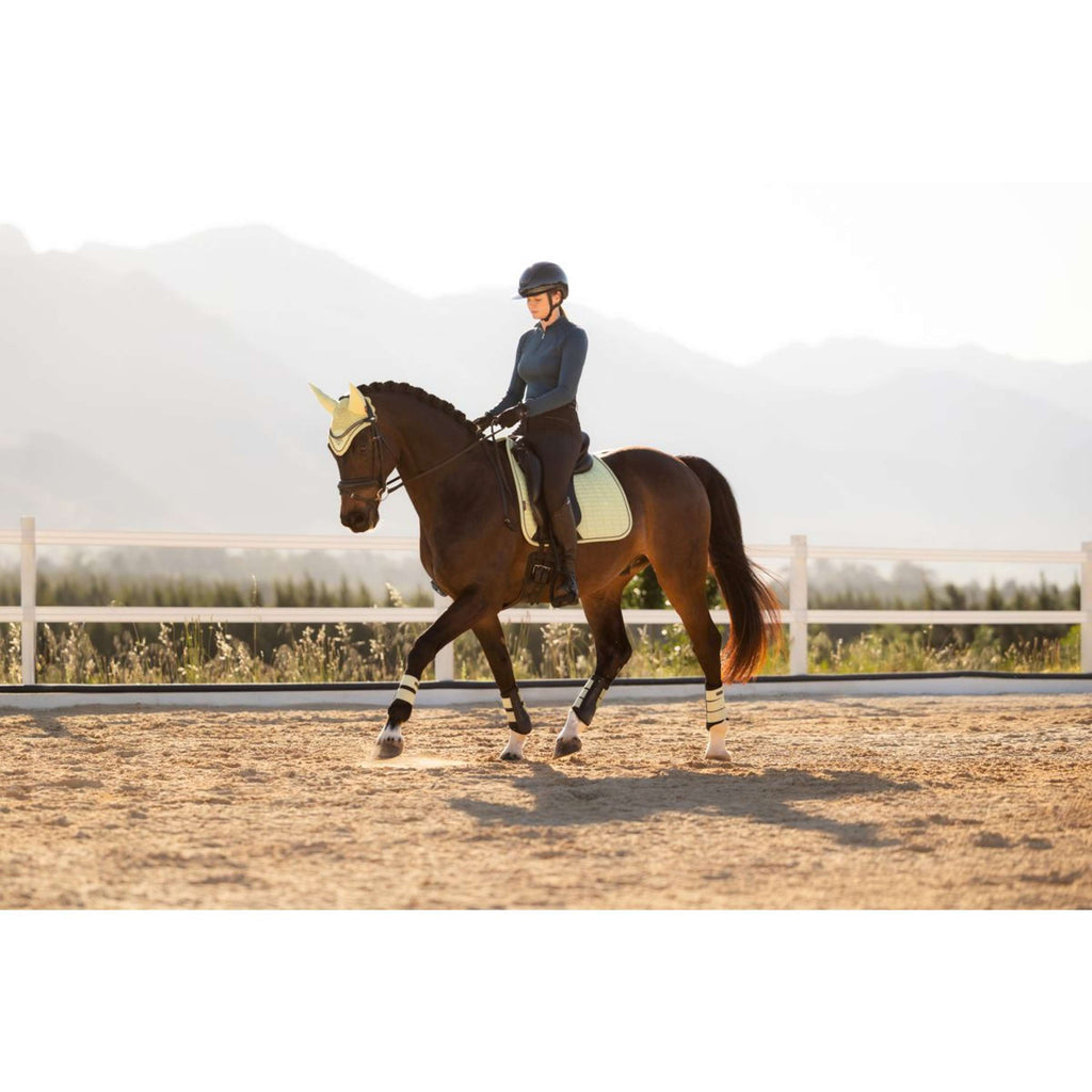LeMieux Tapis de Selle Suede Square Dressage Macaron