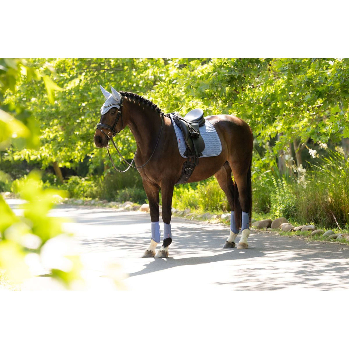 LeMieux Tapis de Selle Suede Square Dressage Powder Blue