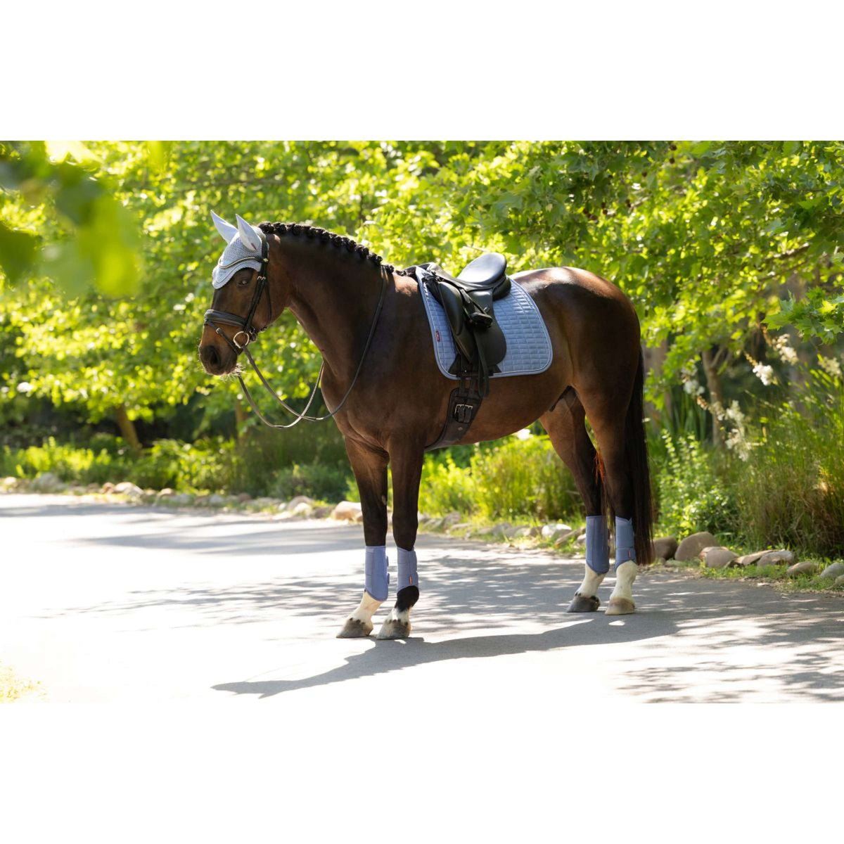 LeMieux Tapis de Selle Suede Square Dressage Powder Blue