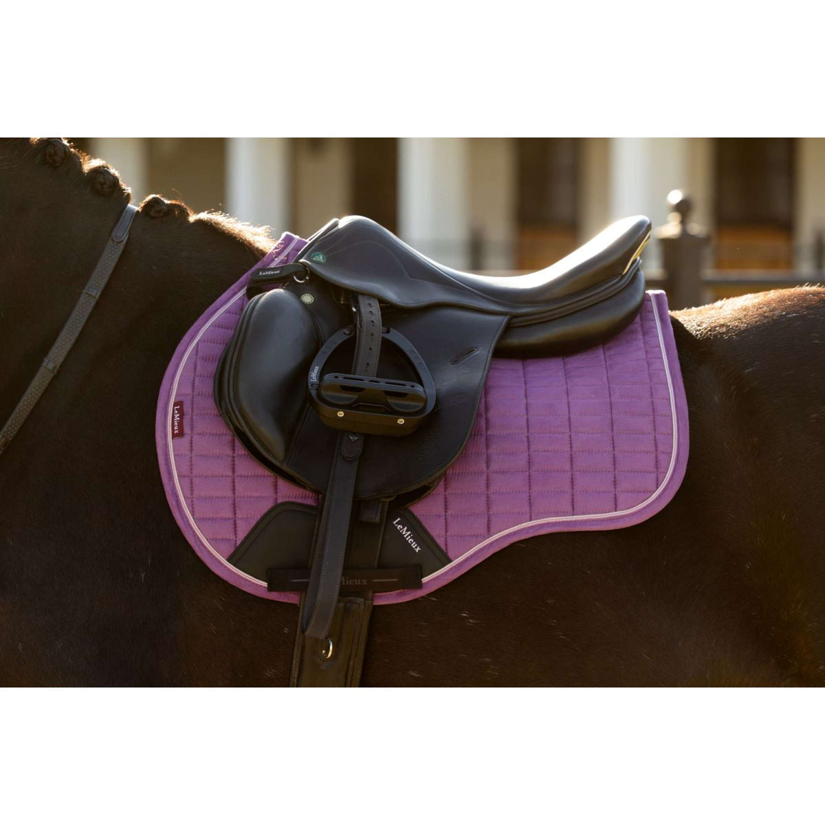 LeMieux Tapis de Selle Suede Square Polyvalent Mallow