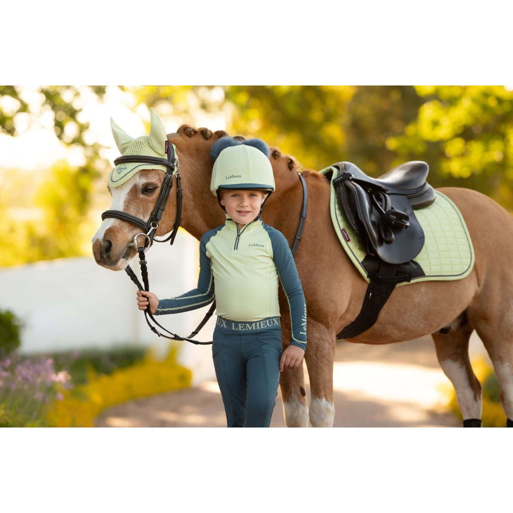 LeMieux Tapis de Selle Mini Suede Close Contact Square de Saut Macaron