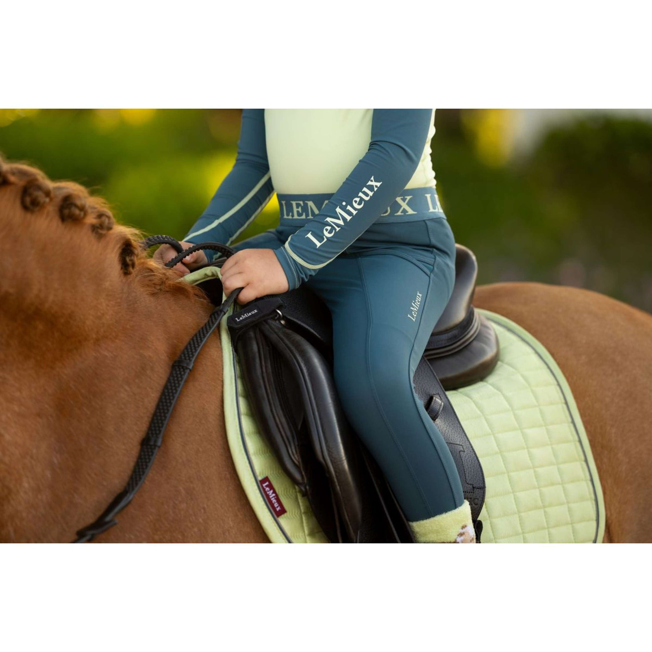 LeMieux Tapis de Selle Mini Suede Close Contact Square de Saut Macaron LeMieux Tapis de Selle Mini Suede Close Contact Square de Saut Macaron