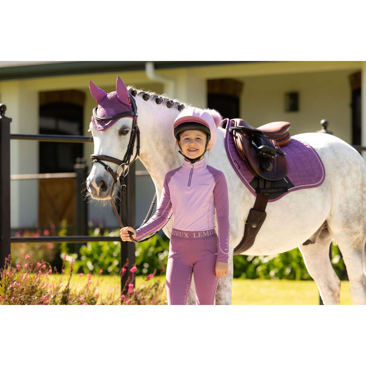 LeMieux Tapis de Selle Mini Suede Close Contact Square de Saut Mallow