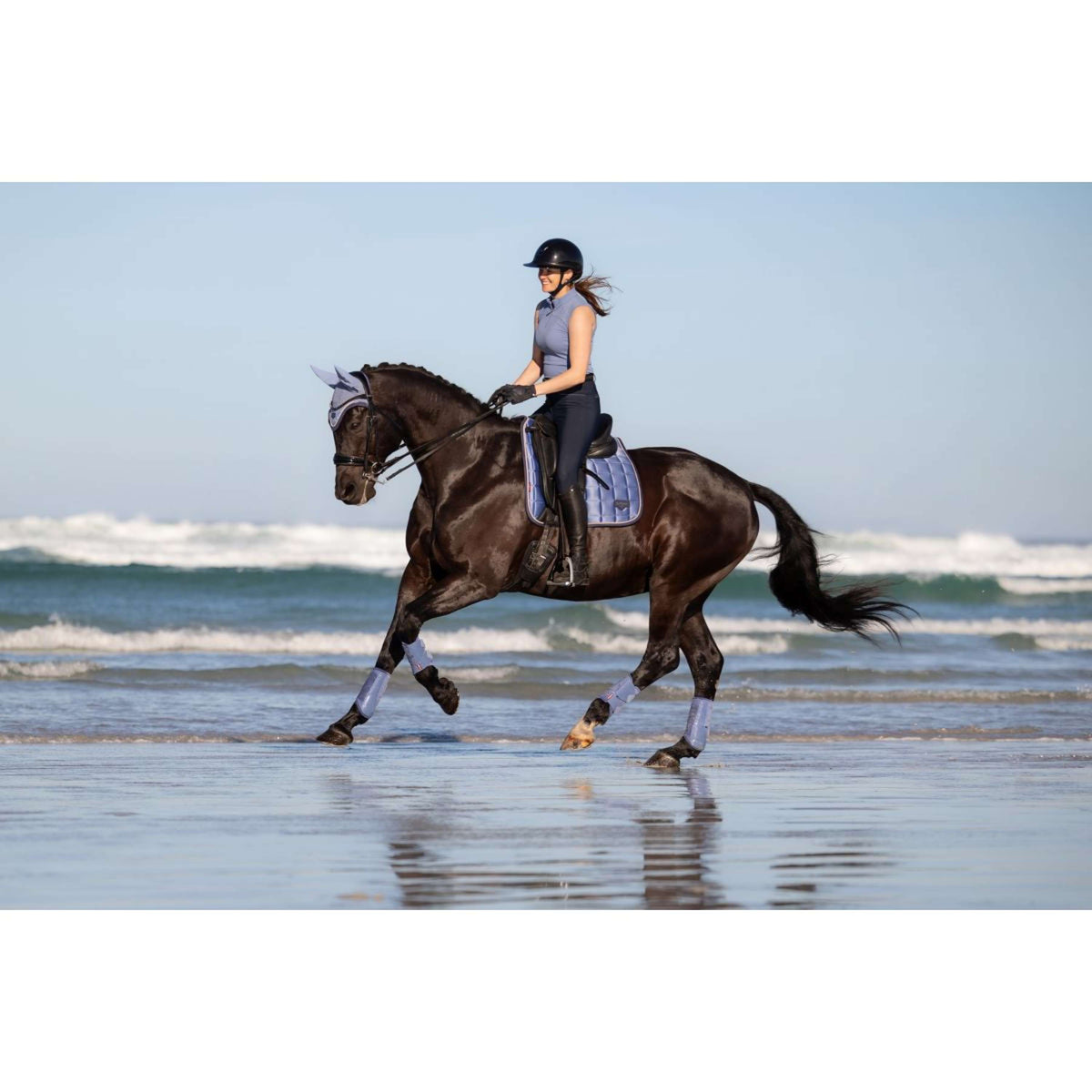 LeMieux Tapis de Selle Loire Classic Square Dressage Powder Blue