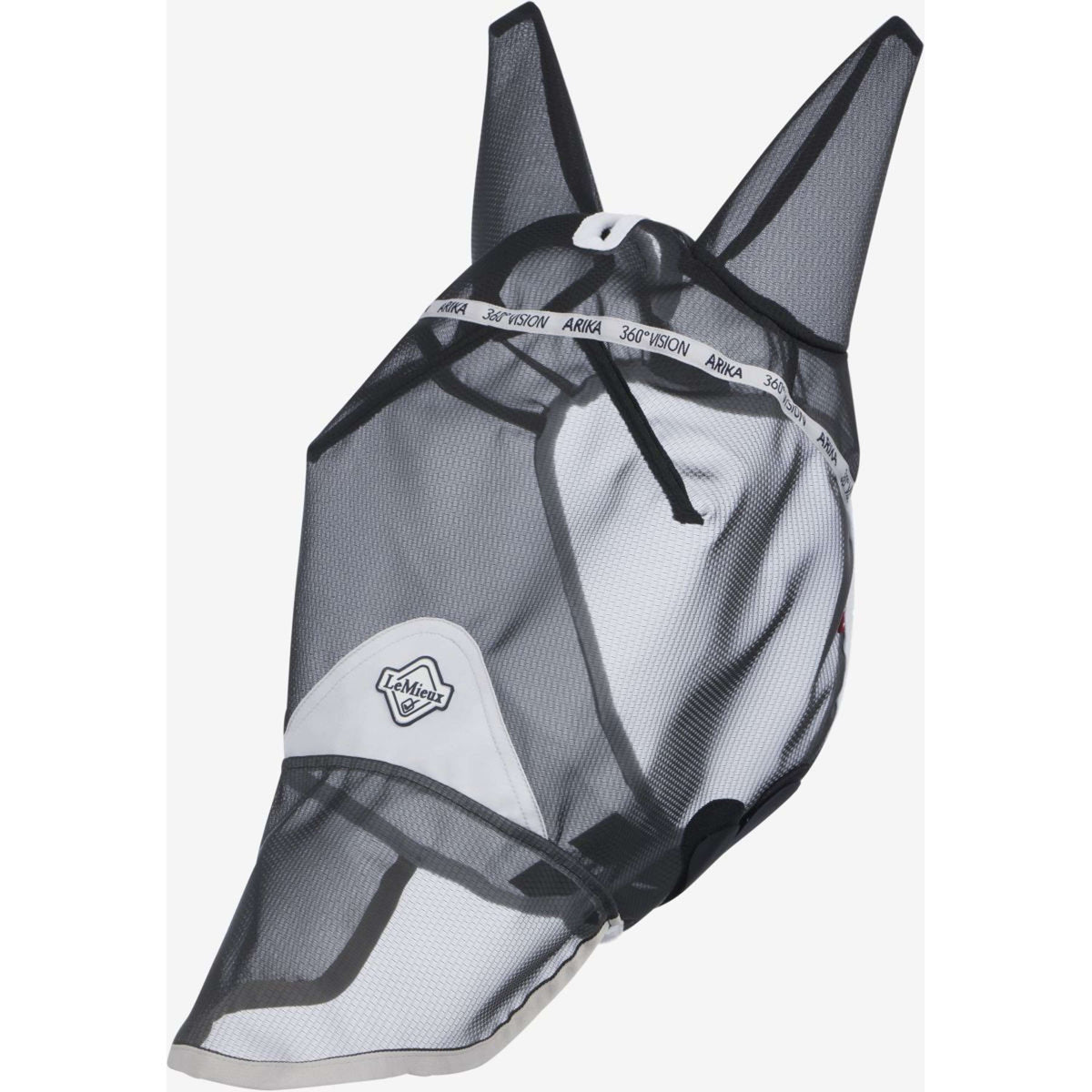 LeMieux Masque Anti-Mouches 360 Vision Avec Filet Nez Gris