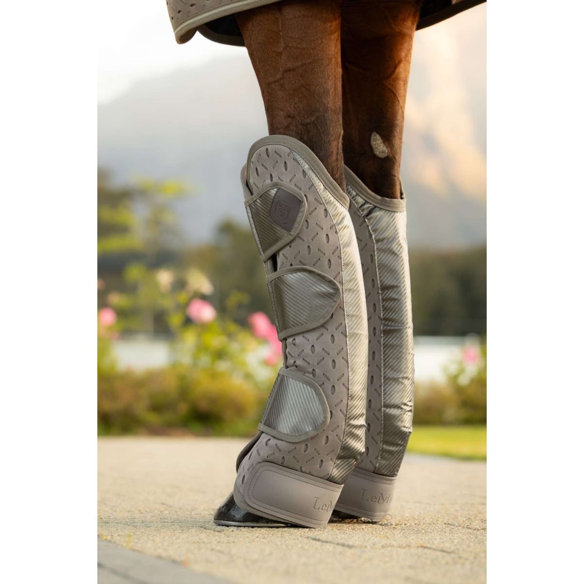 LeMieux Guêtres de Transport Kudos 3D Mesh Pecan