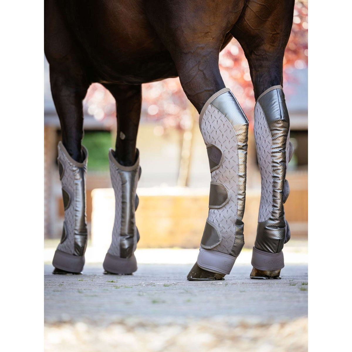 LeMieux Guêtres de Transport Kudos 3D Mesh Pecan