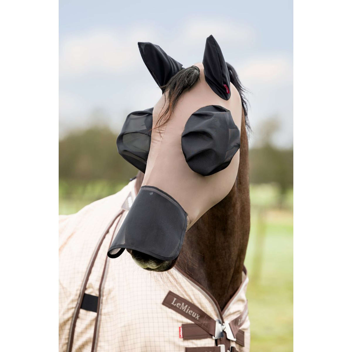 LeMieux Masque Anti-Mouches Bug Relief Avec Filet Nez Noix