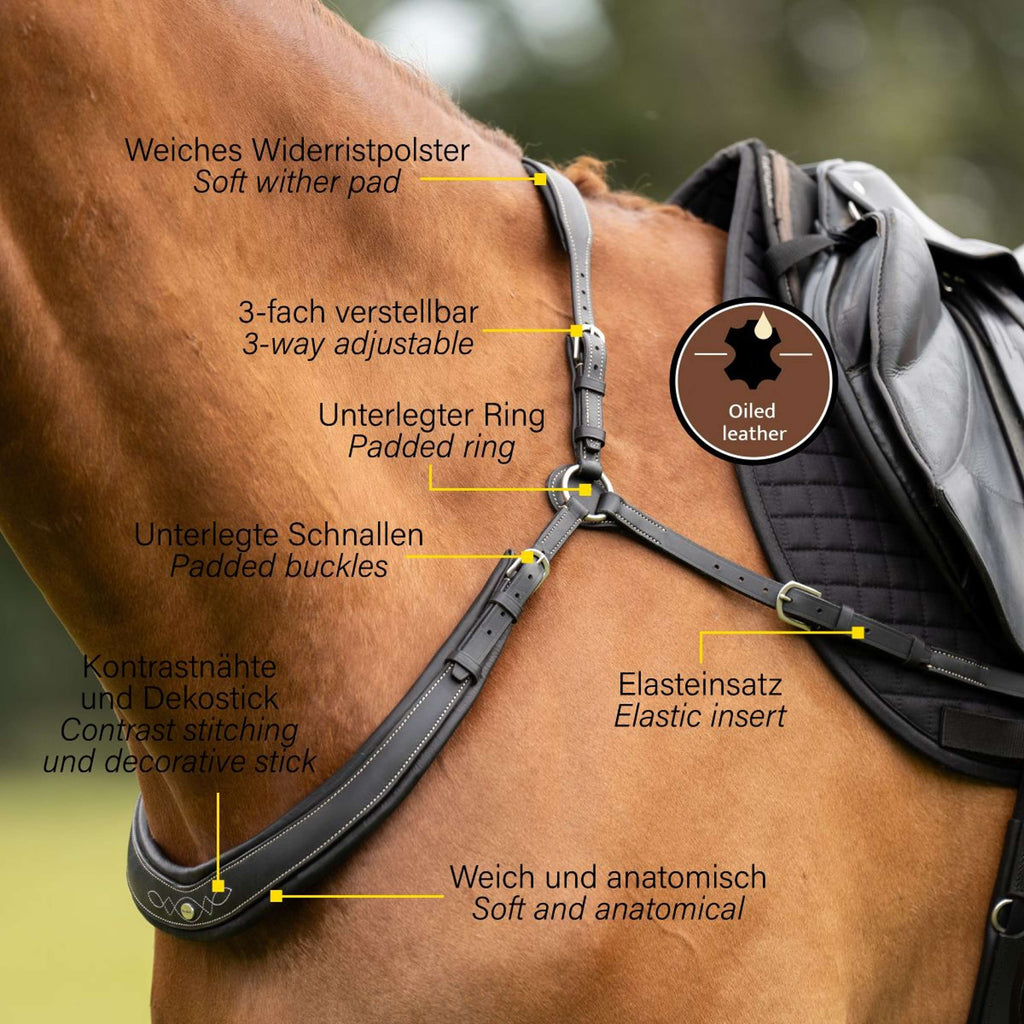 Kavalkade Collier de Chasse Jerome 2-Points Noir
