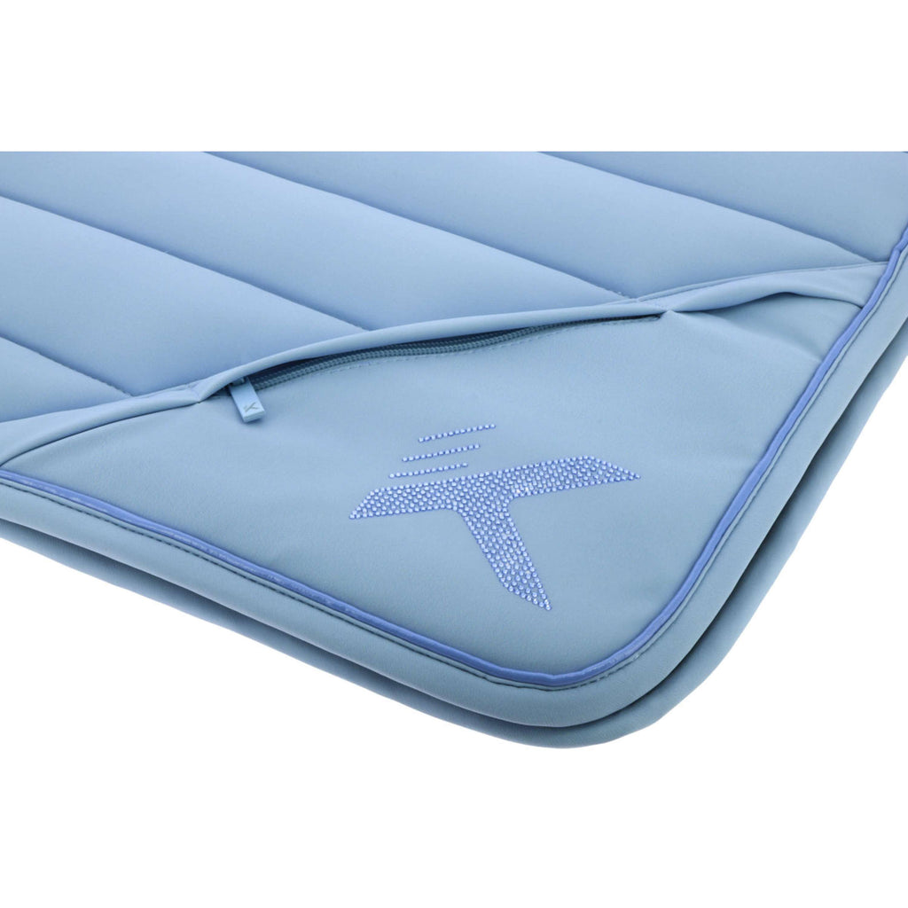 K by EQUITHÈME Tapis de Selle Vega Polyvalence Bleu ciel