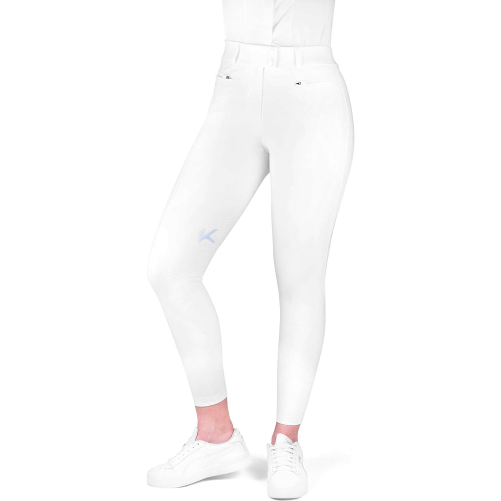 K by EQUITHÈME Pantalon d'Équitation Explore Full Grip Blanc