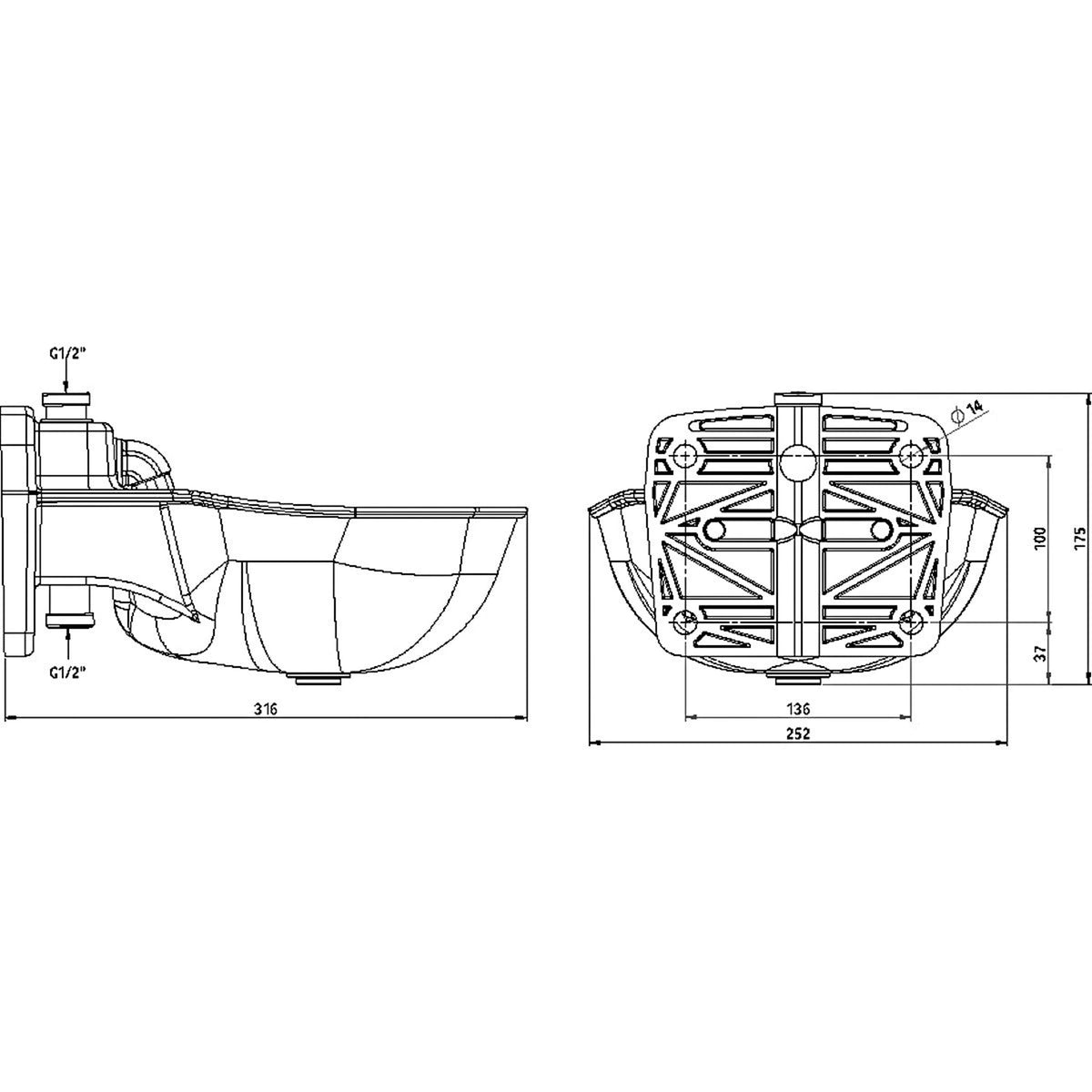 Kerbl Abreuvoir K75 avec Tube à Valve