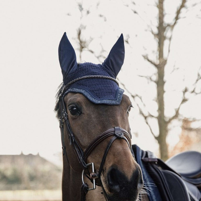 Kentucky Bonnet Anti-Mouches Wellington Paillettes Pierres Bleu Foncé