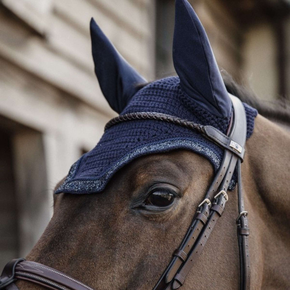 Kentucky Bonnet Anti-Mouches Wellington Paillettes Pierres Bleu Foncé