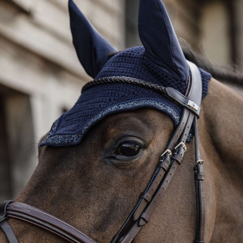 Kentucky Bonnet Anti-Mouches Wellington Paillettes Pierres Soundless Bleu Foncé