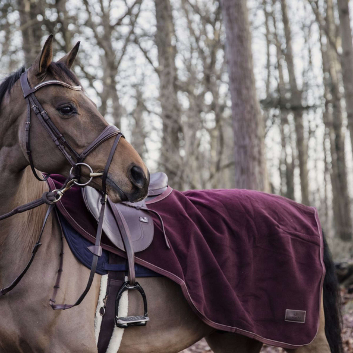 Kentucky Couvre-reins Heavy Fleece Bordeaux