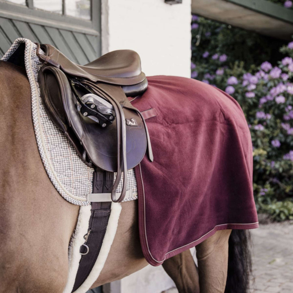 Kentucky Couvre-reins Carré Heavy Fleece Bordeaux