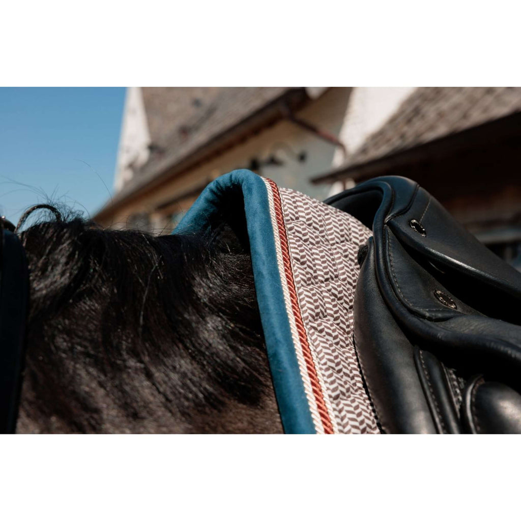 Kentucky Horsewear Tapis de Selle Pied-de-Poule Dressage Bordeaux/Marine