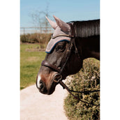 Kentucky Horsewear Bonnet Anti-Mouches Wellington Pied-de-Poule Bordeaux/Marine