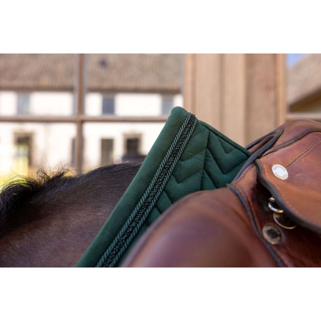 Kentucky Tapis de Selle Velvet Mini Pearls de Saut Pine Green