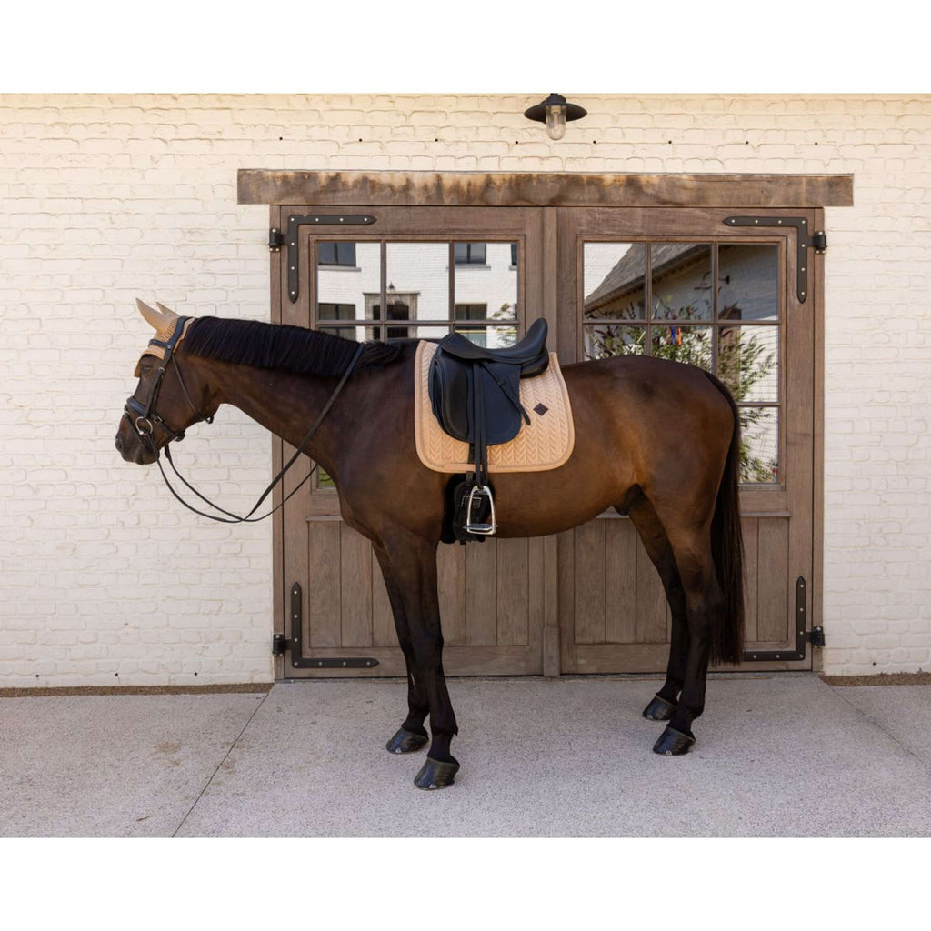 Kentucky Tapis de Selle Velvet Mini Pearls Dressage Beige