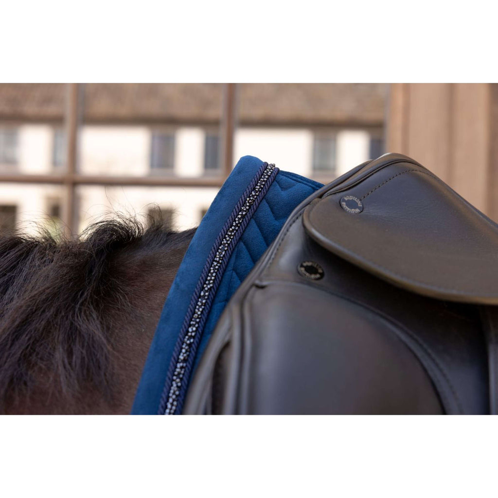 Kentucky Tapis de Selle Velvet Mini Pearls Dressage Marin
