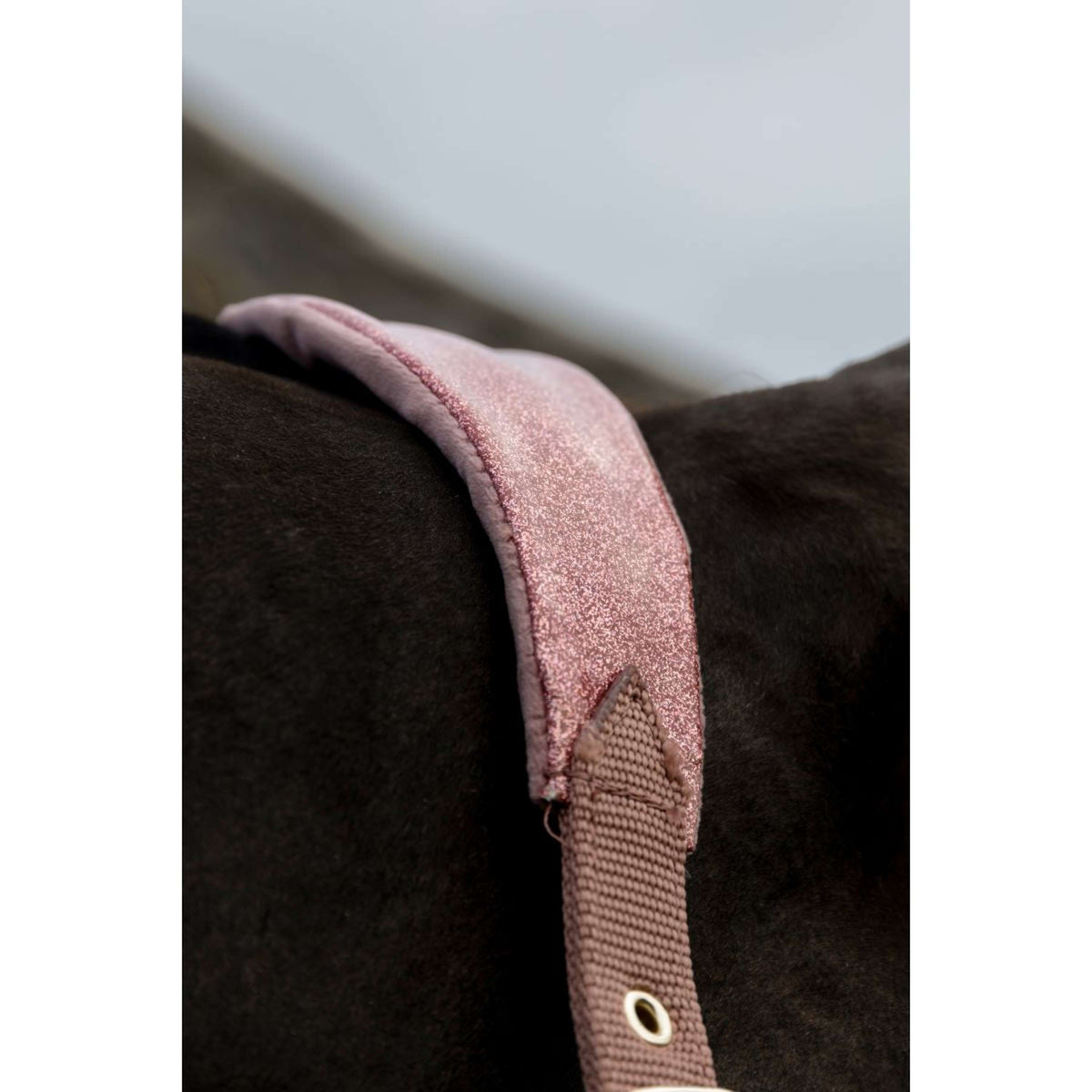 Kentucky Horsewear Licol Velvet Glitter Unicorn Rose Vieux